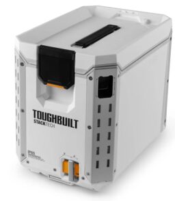 ToughBuilt StackTech Compact Cooler 16 Quart Hard Shell Ice Chest. White