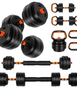 ARVAKOR 66 LBS Adjustable Weight Dumbbell Set. 4 In 1 Home Gym Equipment