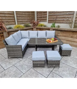 Auberta Wicker 9 - Person Garden Lounge Set