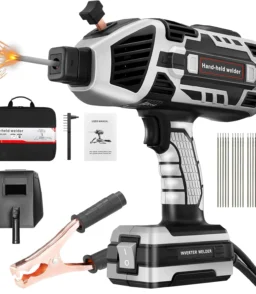 Portable Electric Welding Machine.110V Portable Welder Handheld with IGBT Inverter 5 Variable Current Adjustment.Portable ARC Welder Gun. Fits for 3/32 Wire Rods (Grey)