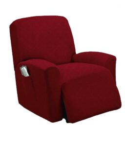 1 Piece Stretch Recliner Slipcover Stretch Fit Lazy Boy Recliner Cover - Burgundy