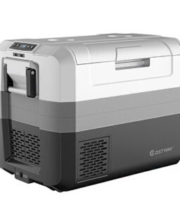 Costway 58 Quart Portable Electric Car Refrigerator Freezer - Dual Zone