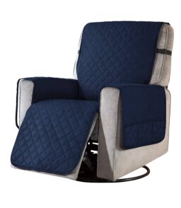 Subrtex Recliner Chair Cover for Small Reclining Chair Slipcover Seat Width to 25 inch Reversible Washable Protector with Elastic Adjustable Straps