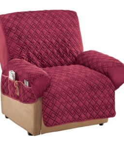 Open Box - George Oliver T-Cushion Recliner Slipcover - Burgundy