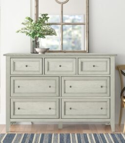 7 Drawer 61'' W Solid Wood Dresser