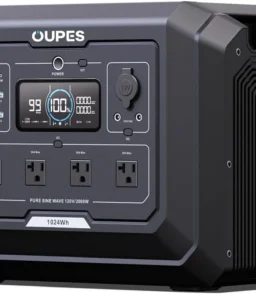 1 Portable Power Station 2000W (4500W Peak). 1024Wh LiFePO4 Battery Generator with 1400W AC Charging & 800W Solar Charging. Expandable to 5120Wh. for Home. Power Outages. Camping & RVs