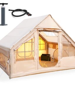Vebreda Inflatable Camping Tent With Skylight. 9.8 ft x 7.9 ft x 7.2 ft. 4-Season