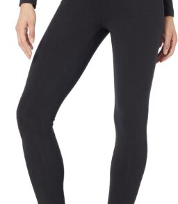 Women's Soft Leggings. Black. Medium Short