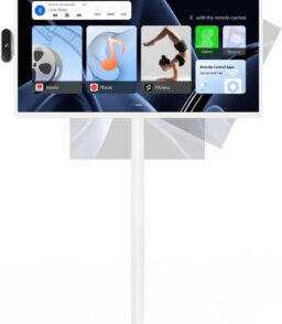 32-Inch Portable Rolling Touch Screen TV. 1080P FHD. Android 13. 8G RAM+128G Storage - SW3295T