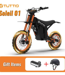 Tuttio Electric Dirt Bike 2000W 48V 21Ah 37 MPH Full Suspension 12 in And 14 in Tires - Soleil01