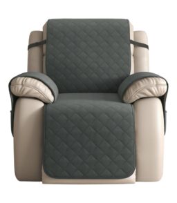 Subrtex Reversible Recliner Chair Cover Washable Furniture Protector(Large.Gray)