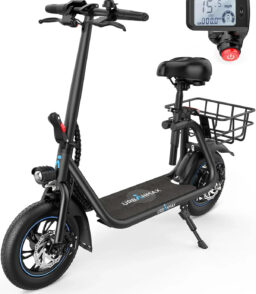 URBANMAX Electric Scooter With Seat. 450W. 22 Miles. Black - C1