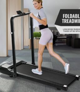 Foldable Under Desk Treadmill Walking Pad With Handle. 6.2 MPH. 2.5HP. 300 LBS Capacity