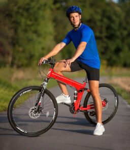 iRerts 26 Inch Folding Adult Mountain Bike. 21 Speed. Dual Disc Brakes. Red/Black