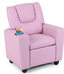 Kids Recliner Chair with Cup Holder & Side Pocket. Adjustable Toddler Lounge Sofa. Ergonomic Children Armchairs for Boys Girls Age 3+. 150lbs