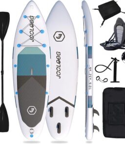 Inflatable Stand-Up Paddle Board With Seat. Blue. 10'5'' X 32'' X 6''