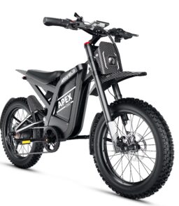 Arkveld Adult Electric Fat Tire Bike. 3000W. 40 MPH. 80 Miles. 25 inch. White - APEX1