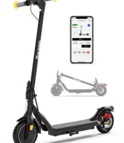 5TH WHEEL Electric Scooter With Turn Signals. 300W. 8.5 in Solid Tires. 18 mph. 12 Miles. Black - W16S