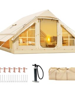 ABORON 6 Person Inflatable Camping Tent With Pump. 10ft x 7ft. Oxford - 2025