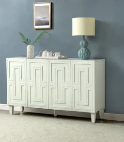Amy 58 Wide Storage Sideboard with Solid Wood Legs