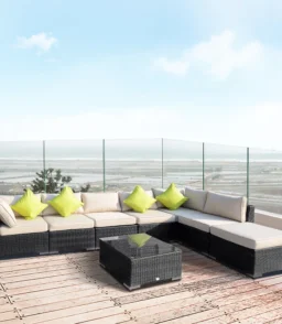 Sebeka Wicker 7 - Person Garden Lounge Set with Cushions